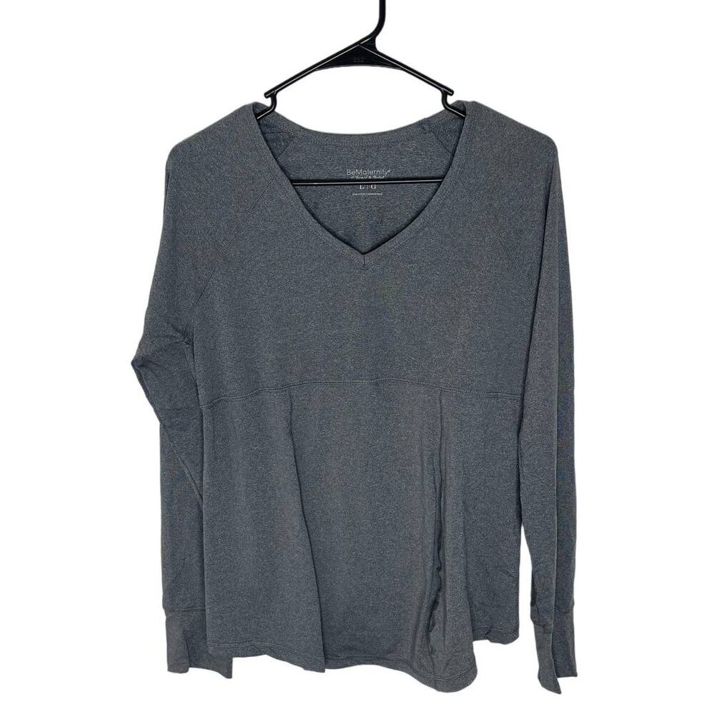 Be Maternity From Target Gray Active Wear Shirt Womens size Large Casual Spring